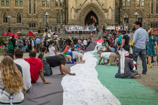 BDS-demonstratie in Ottawa, Canada (foto: Tony Webster).
