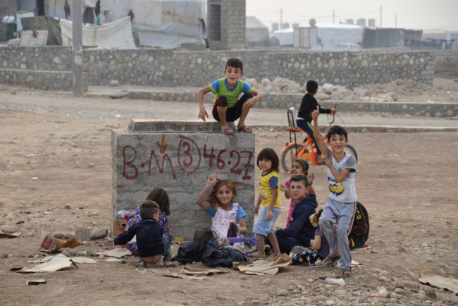 Jezidi-kinderen in het kamp Khanke in noord-Irak. ©Orlastraz/Wikimedia