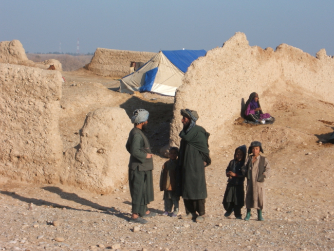 Geïmproviseerd vluchtelingenkamp, Lashkar Gah, provincie Helmand.